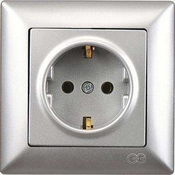Günsan Elektrik Visage Gümüş Topraklı Priz