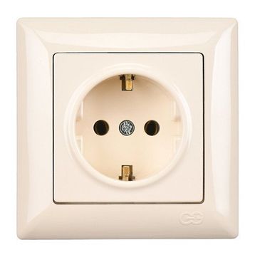 Günsan Elektrik Visage Krem Topraklı Priz