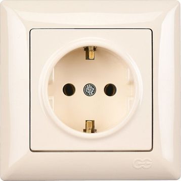 Günsan Elektrik Visage Krem Topraklı Priz