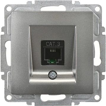 Günsan Elektrik Visage Nümeris Telefon Prizi (Cat3), Füme, Mekanizma