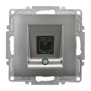 Günsan Elektrik Visage Nümeris Telefon Prizi (Cat3), Füme, Mekanizma