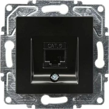 Günsan EQONA 2 X RJ45 CAT6 Mat Siyah İkili Data Prizi