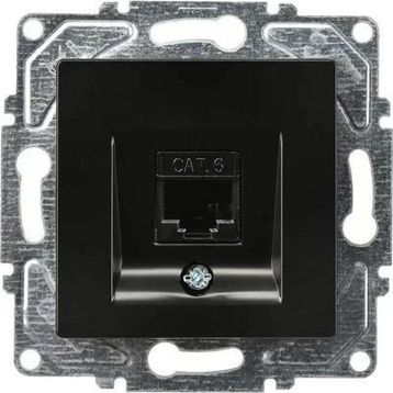 Günsan EQONA 2 X RJ45 CAT6 Mat Siyah İkili Data Prizi