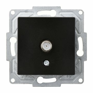 Günsan EQONA RJ45 CAT6 + CAT3 Mat Siyah Data Nümeris Telefon Prizi