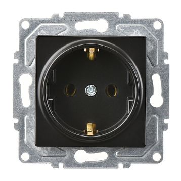 Günsan EQONA RJ45 CAT6 + CAT3 Mat Siyah Data Nümeris Telefon Prizi