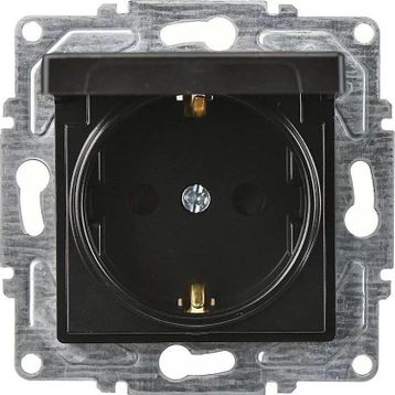 Günsan EQONA RJ45 CAT6 + CAT3 Mat Siyah Data Nümeris Telefon Prizi