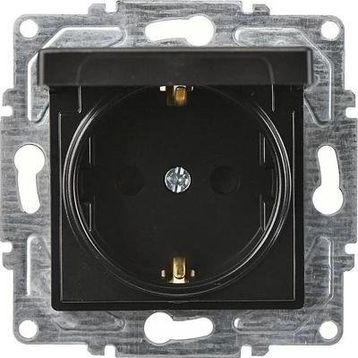 Günsan EQONA RJ45 CAT6 + CAT3 Mat Siyah Data Nümeris Telefon Prizi