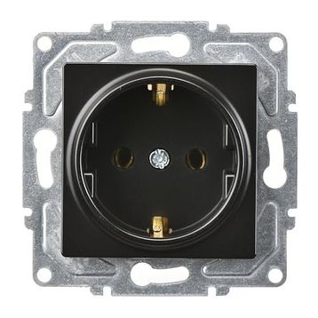 Günsan EQONA RJ45 CAT6 + CAT3 Mat Siyah Data Nümeris Telefon Prizi