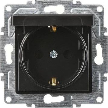 Günsan EQONA RJ45 CAT6 + CAT3 Mat Siyah Data Nümeris Telefon Prizi