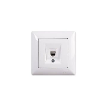 Günsan Visage Beyaz Nümeris Cat3 Elektrik Telefon Prizi