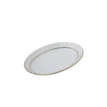 Güral Porselen 35 Cm 3'Lü Yaldızlı Büyük Salata Tabağı
