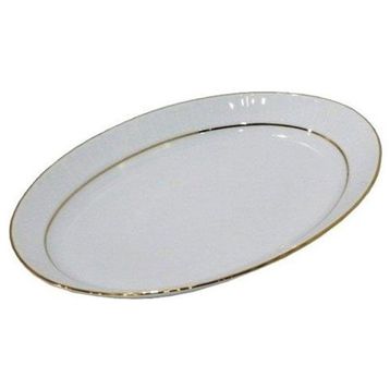 Güral Porselen 35 Cm 3'Lü Yaldızlı Büyük Salata Tabağı