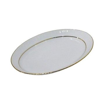 Güral Porselen 35 Cm 3'Lü Yaldızlı Büyük Salata Tabağı