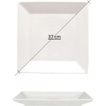 Güral Porselen 37 cm Krem Düz Tabak