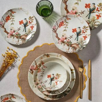 Güral Porselen 41902 Camelia 24 Parça 6 Kişilik Yemek Takımı