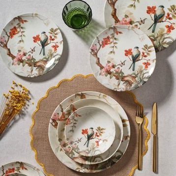 Güral Porselen 41902 Camelia 24 Parça 6 Kişilik Yemek Takımı