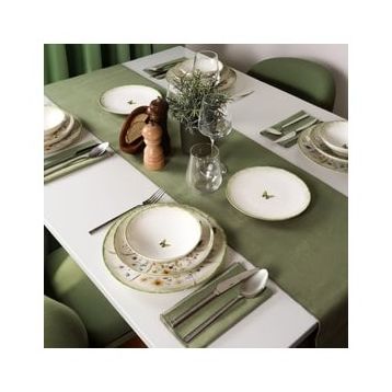Güral Porselen 4883 Flora Green 16 Parça 4 Kişilik Yemek Takımı
