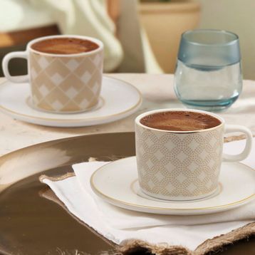 Güral Porselen 4943 4 Parça 2 Kişilik Kahve Takımı