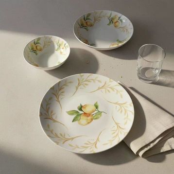 Güral Porselen 5692 Lemon Touch 12 Parça 4 Kişilik Yemek Takımı