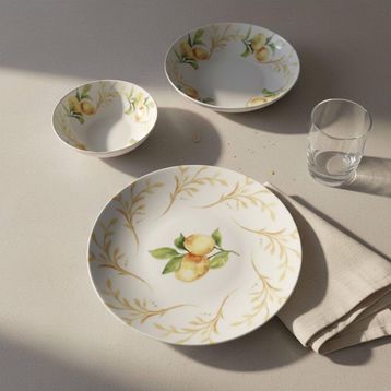 Güral Porselen 5692 Lemon Touch 12 Parça 4 Kişilik Yemek Takımı