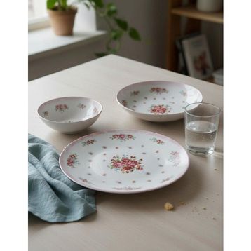 Güral Porselen 5848 Camelia 12 Parça 4 Kişilik Yemek Takımı