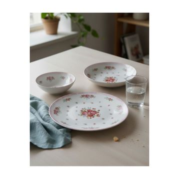 Güral Porselen 5848 Camelia 12 Parça 4 Kişilik Yemek Takımı