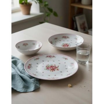 Güral Porselen 5848 Camelia 12 Parça 4 Kişilik Yemek Takımı