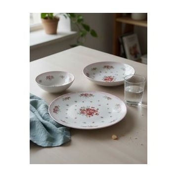 Güral Porselen 5848 Camelia 12 Parça 4 Kişilik Yemek Takımı