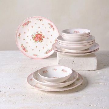 Güral Porselen 5848 Camelia 12 Parça 4 Kişilik Yemek Takımı