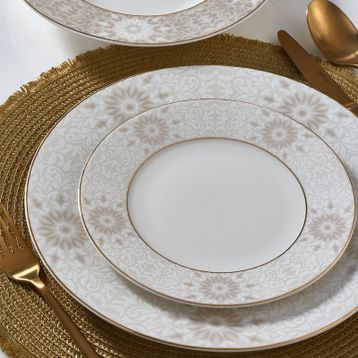 Güral Porselen 6132 Yuvarlak Bone 85 Parça Yemek Takımı