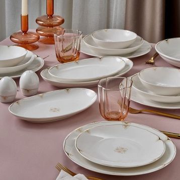 Güral Porselen 6710 Camelia 54 Parça 12 Kişilik Yemek Takımı