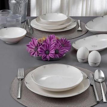Güral Porselen 67101 Camelia 54 Parça 12 Kişilik Yemek Takımı