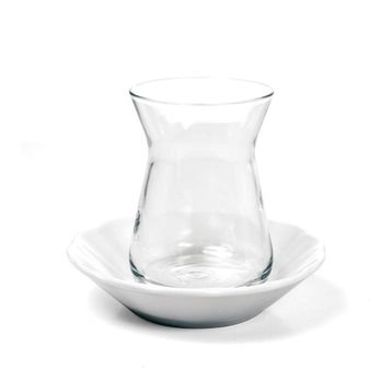 Güral Porselen Acem 6'lı Çay Tabağı Seti