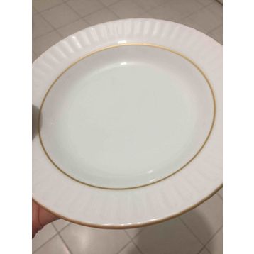 Güral Porselen Mat Yaldızlı 12'li Çukur Yemek Tabağı