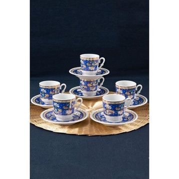 Güral Porselen SF12CKT084557 Sedef 6 Kişilik Kahve Fincan Takımı
