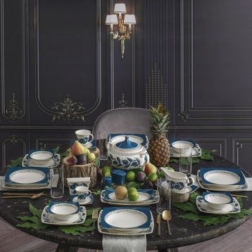 Güral Porselen SF84Y721 Altın Yaldızlı 84 Parça Yemek Takımı