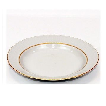 Güral Porselen Yaldızlı 17 cm 12 Adet Çukur Yemek Tabağı