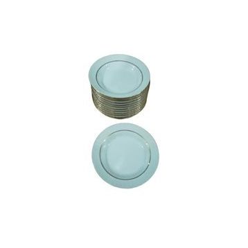 Güral Porselen Yaldızlı 17 cm 12 Adet Çukur Yemek Tabağı