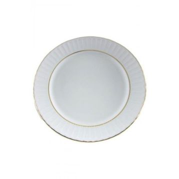Güral Porselen Yaldızlı 19 cm 6 Adet Çukur Yemek Tabağı