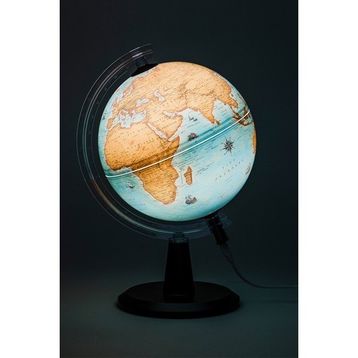 Gürbüz Modern Seri 20 cm Işıklı Antik Dünya Küresi