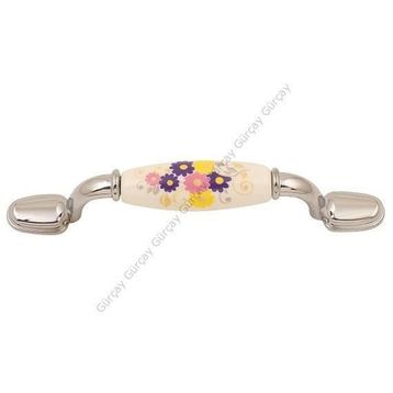 Gürçay Çiğdem 96 mm Krom Porselen Kulp