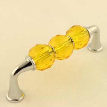 Gürçay Kristal 96 mm Sarı Çekmece Kulpu