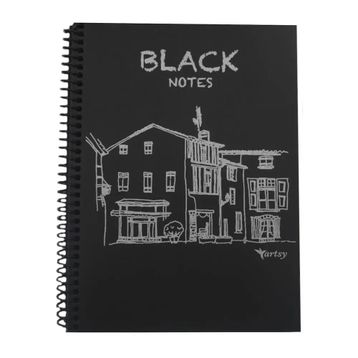Gürmat 17x24 cm Spiralli 40 Yaprak Siyah Defter