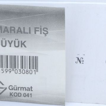 Gürmat Büyük Numaralı Fiş