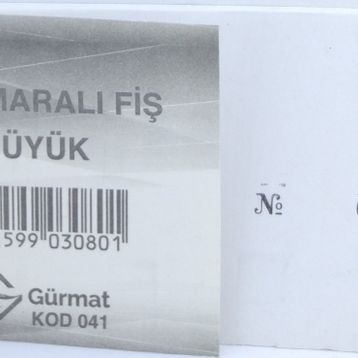 Gürmat Büyük Numaralı Fiş