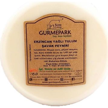 Gurmepark 500 gr Erzincan Yağlı Tulum Şavak Peyniri