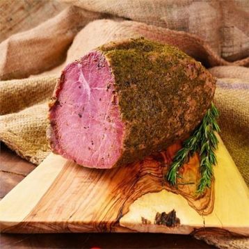 Gurmepark 500 gr Karabiberli Az Yağlı Katkısız Roastbeef Tütsülenmiş Dana Füme Et