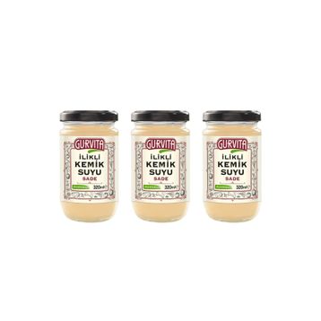 Gurvita 320 ml Jöle Kıvamında İlikli Sade Kemik Suyu (6 adet)