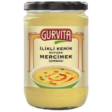Gurvita İlikli Kemik Suyuna Mercimek Çorbası 660 ml (2 adet)