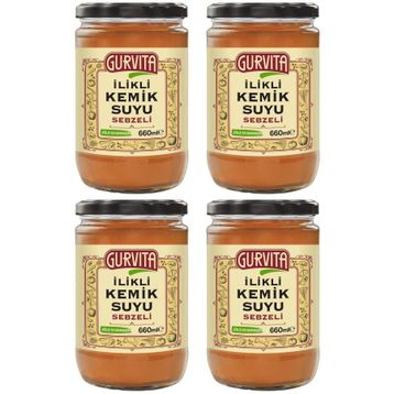 Gurvita Sebzeli İlikli Kemik Suyu Sebzeli 660 ml (4 adet)